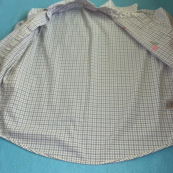 ALFRED DUNNER floral beaded embroidered textured checkered button down size 14 - Picture 4 of 11